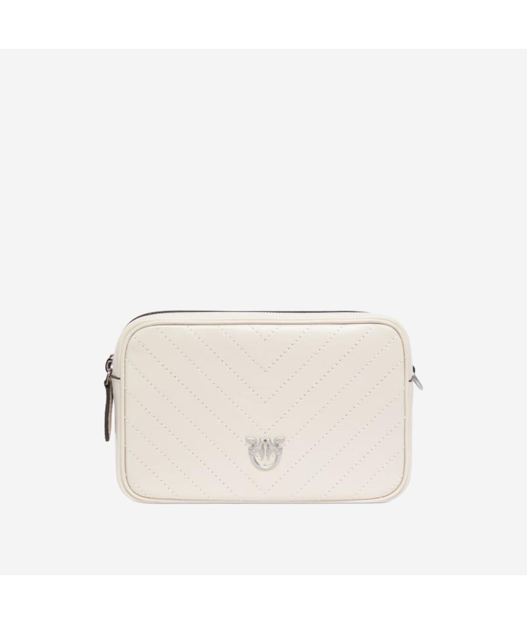 PINKO Белая кожаная сумка через плечо, фото 4