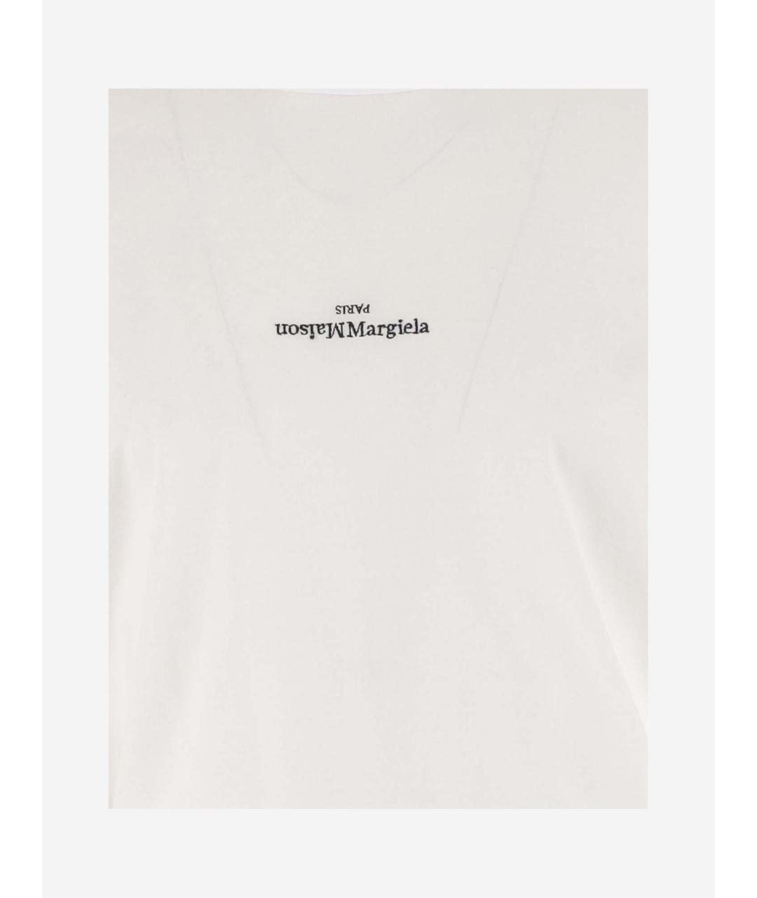 MAISON MARGIELA Белая хлопковая футболка, фото 3