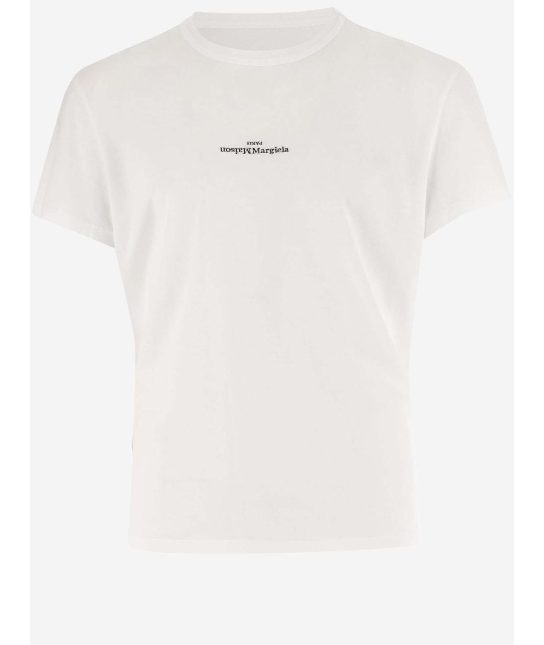 MAISON MARGIELA Белая хлопковая футболка, фото 4