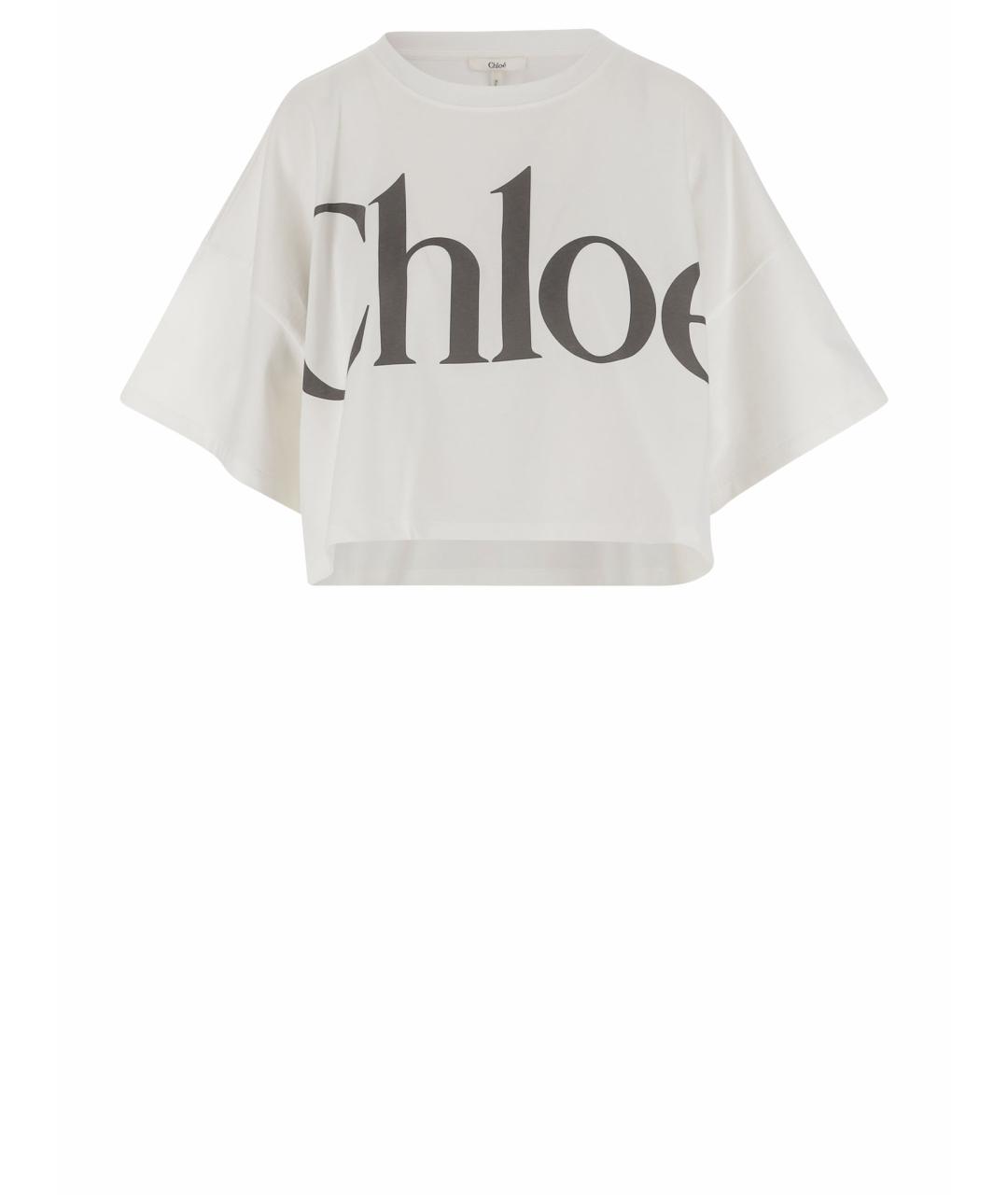 CHLOE Белая хлопковая футболка, фото 1