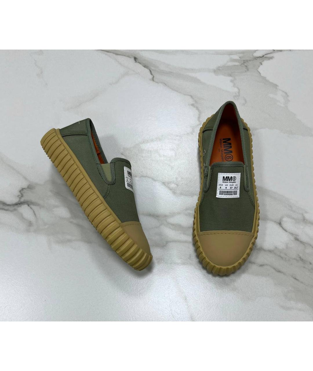 MAISON MARGIELA Зеленые слипоны, фото 8
