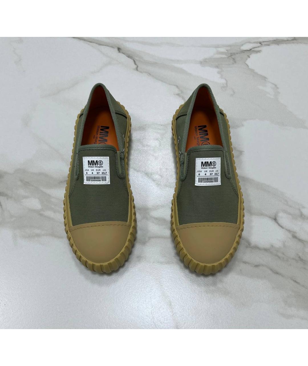 MAISON MARGIELA Зеленые слипоны, фото 2