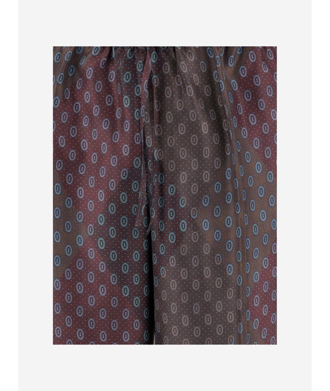DRIES VAN NOTEN Мульти шелковые прямые брюки, фото 3