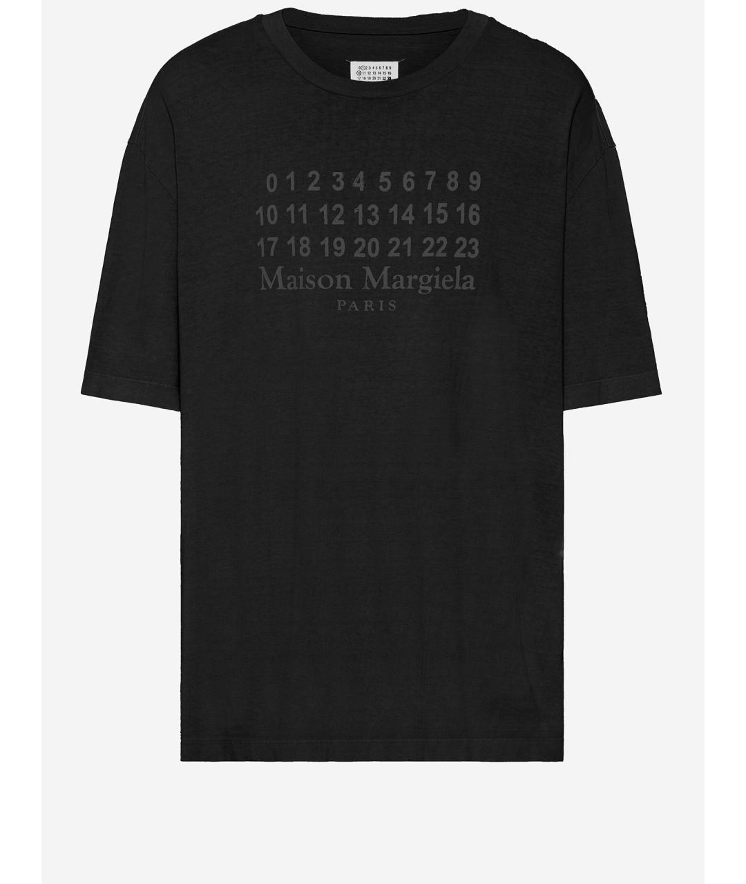 MAISON MARGIELA Черная хлопковая футболка, фото 4