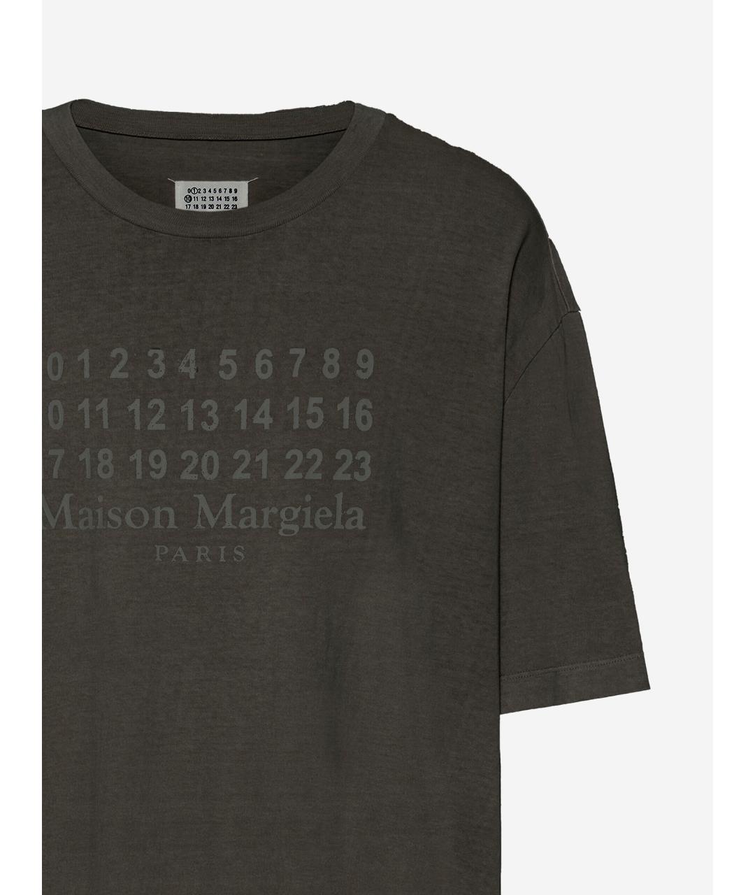 MAISON MARGIELA Серая хлопковая футболка, фото 3