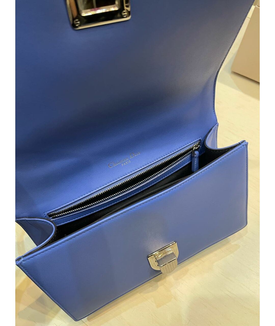 CHRISTIAN DIOR PRE-OWNED Голубая кожаная сумка через плечо, фото 4