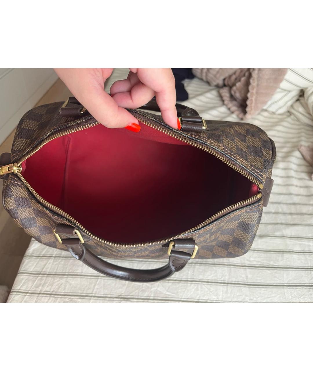 LOUIS VUITTON Коричневая сумка с короткими ручками, фото 4