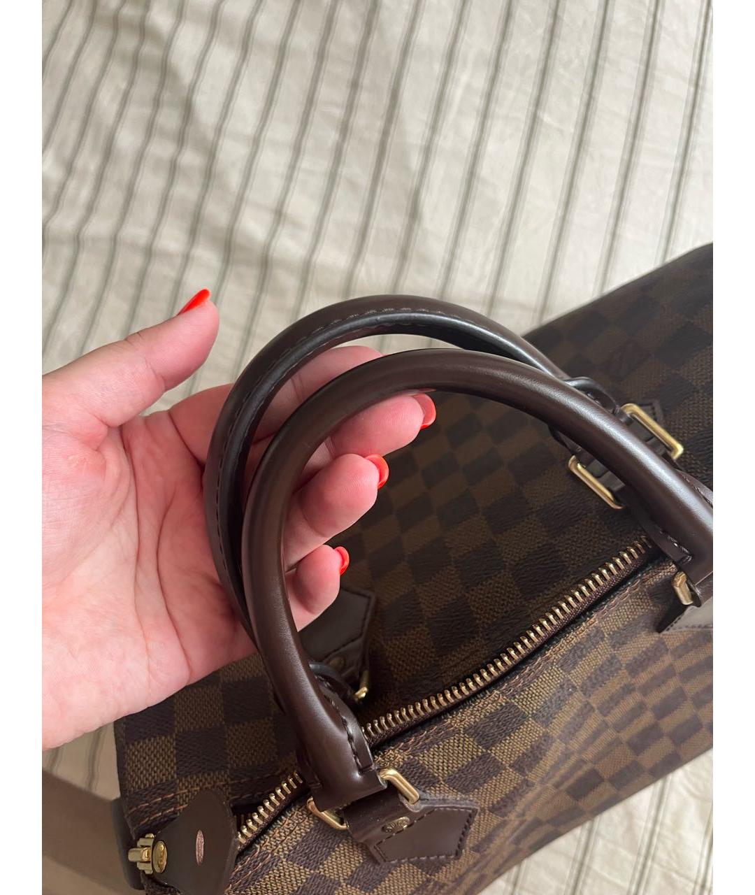 LOUIS VUITTON Коричневая сумка с короткими ручками, фото 6