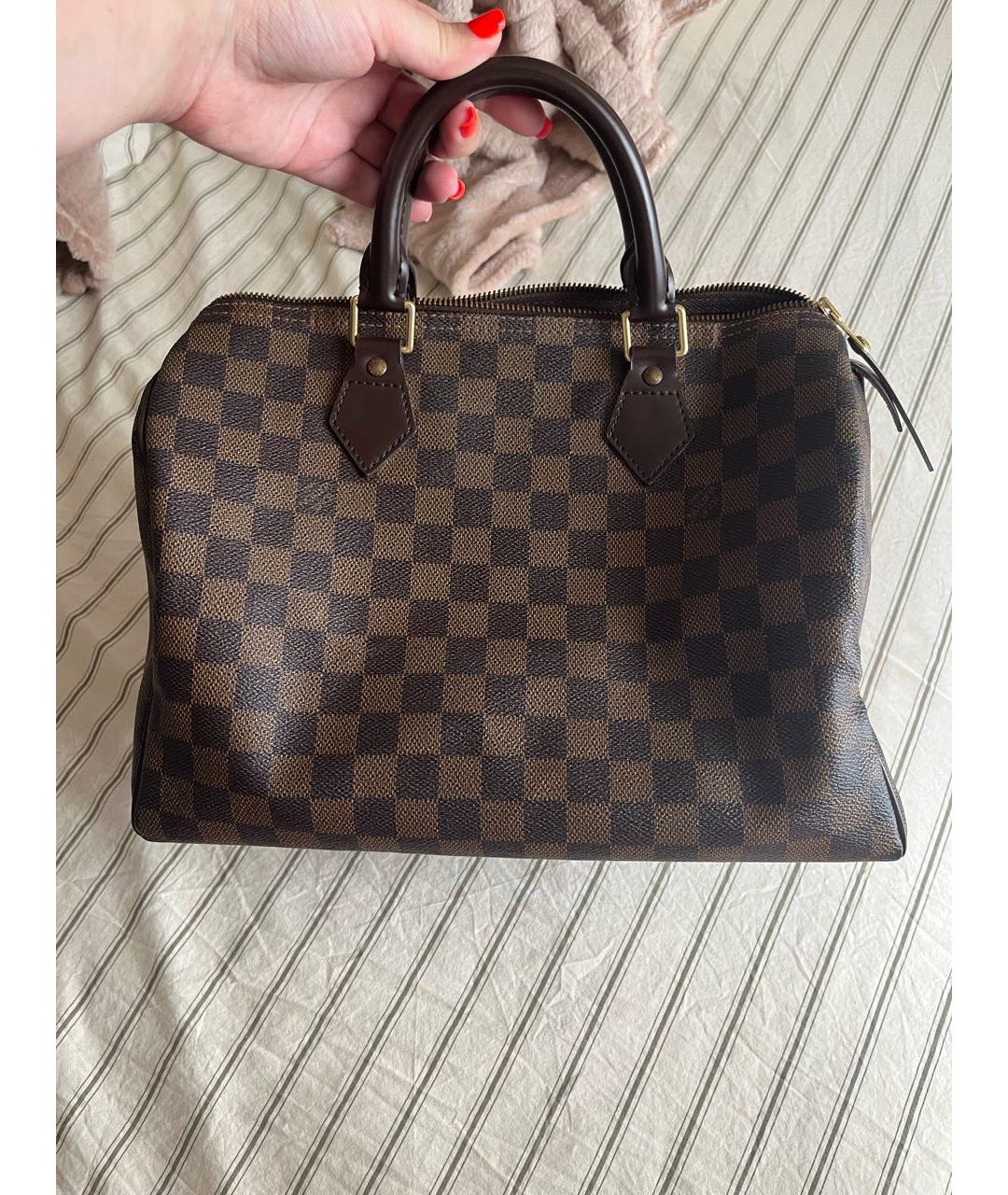 LOUIS VUITTON Коричневая сумка с короткими ручками, фото 8