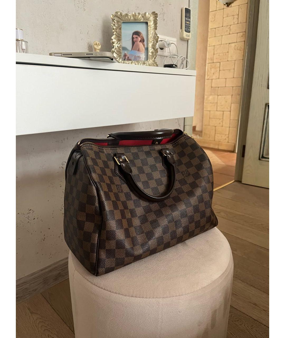 LOUIS VUITTON Коричневая сумка с короткими ручками, фото 2