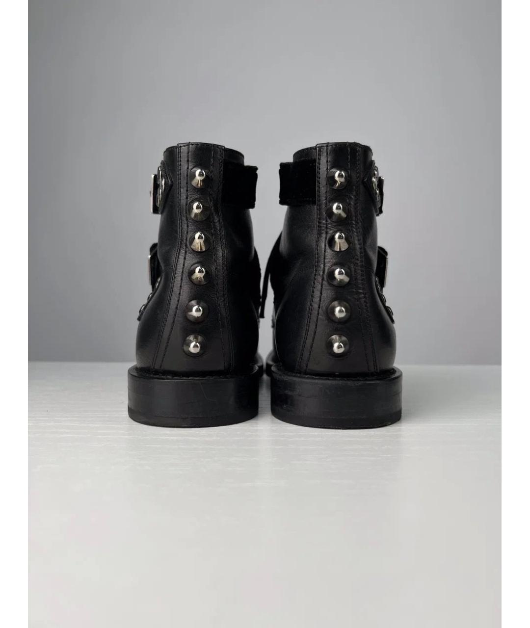 SAINT LAURENT Черные кожаные ботинки, фото 3
