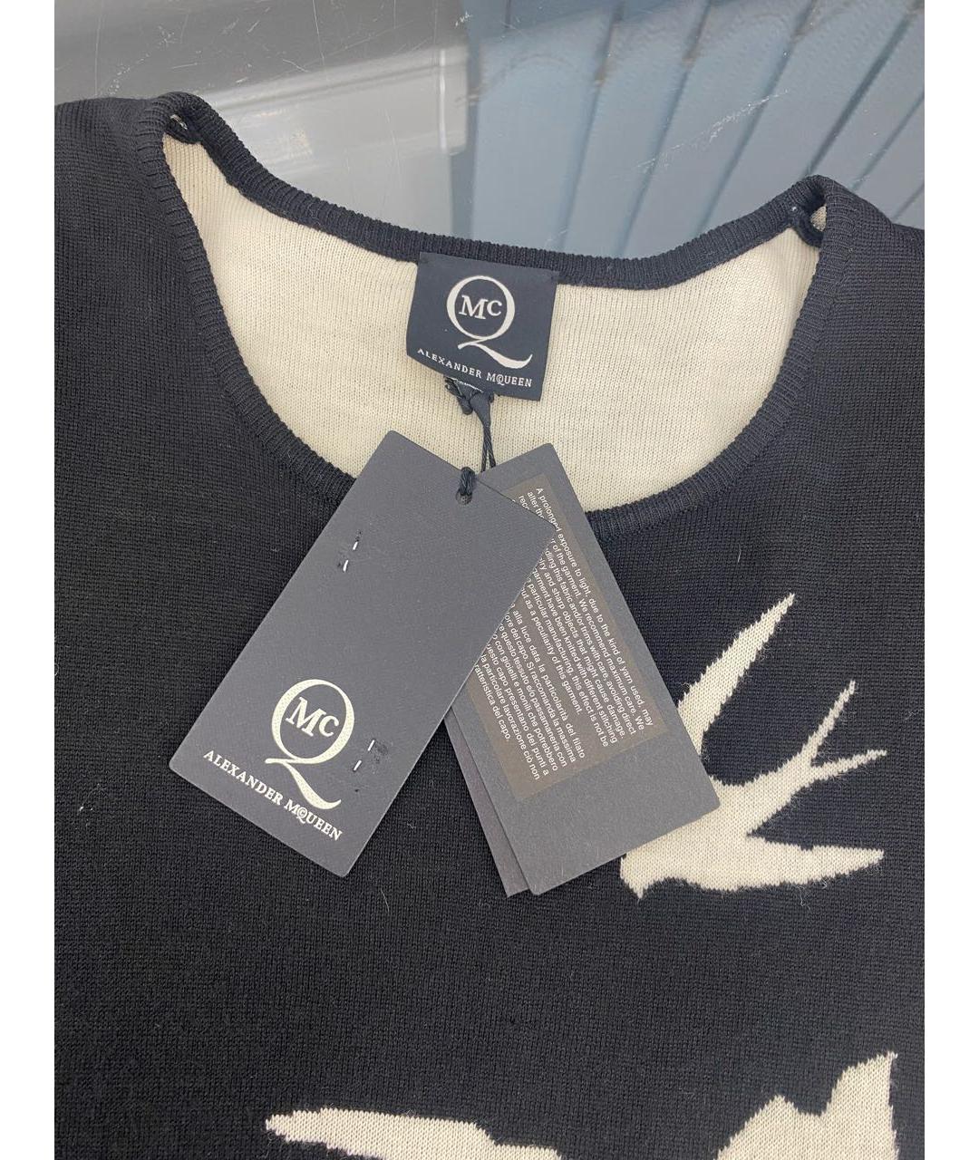 MCQ ALEXANDER MCQUEEN Черное шерстяное повседневное платье, фото 3