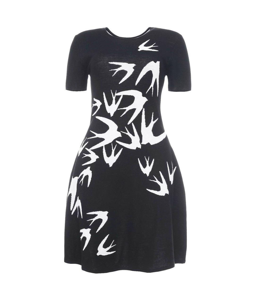 MCQ ALEXANDER MCQUEEN Черное шерстяное повседневное платье, фото 1