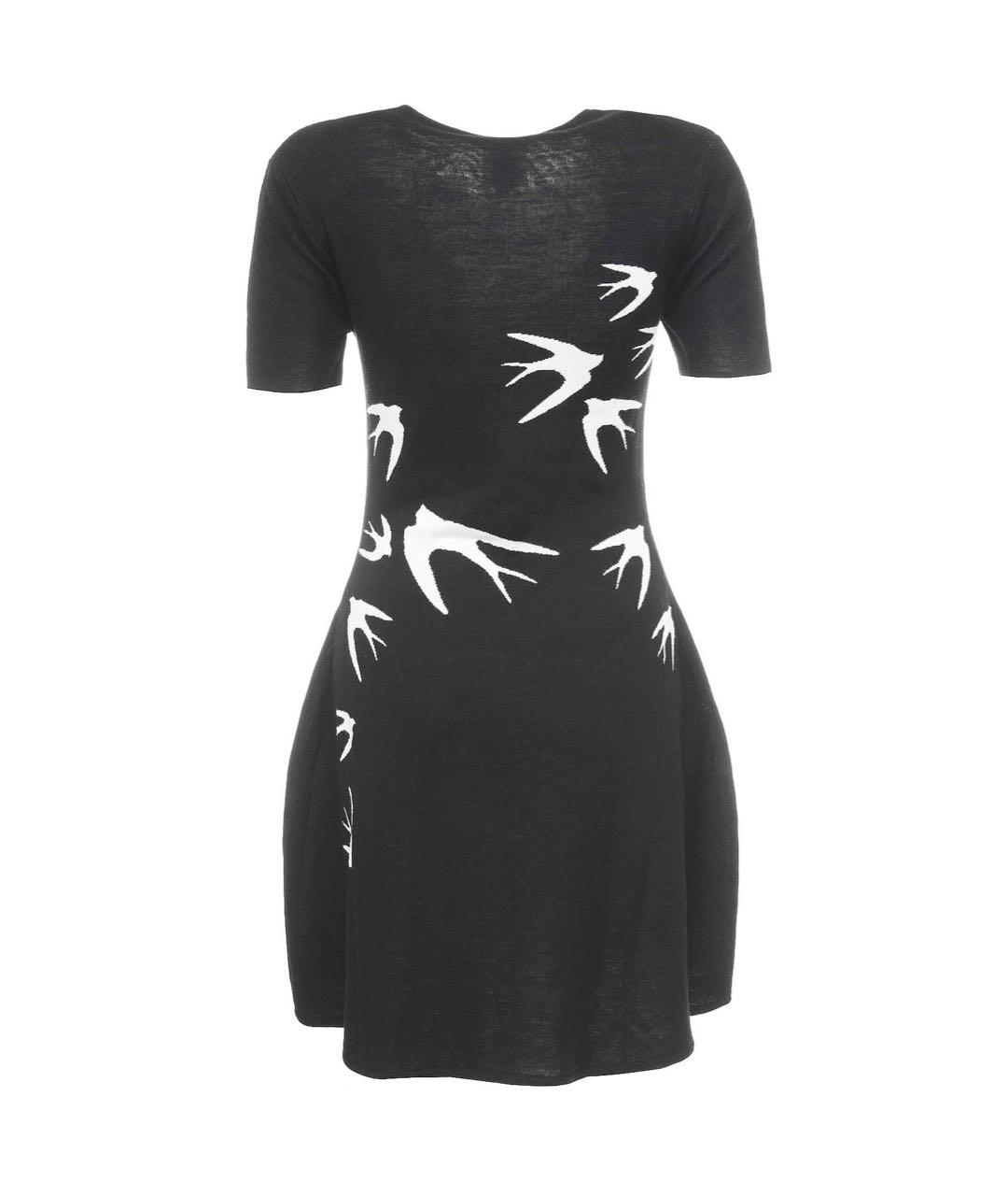 MCQ ALEXANDER MCQUEEN Черное шерстяное повседневное платье, фото 2
