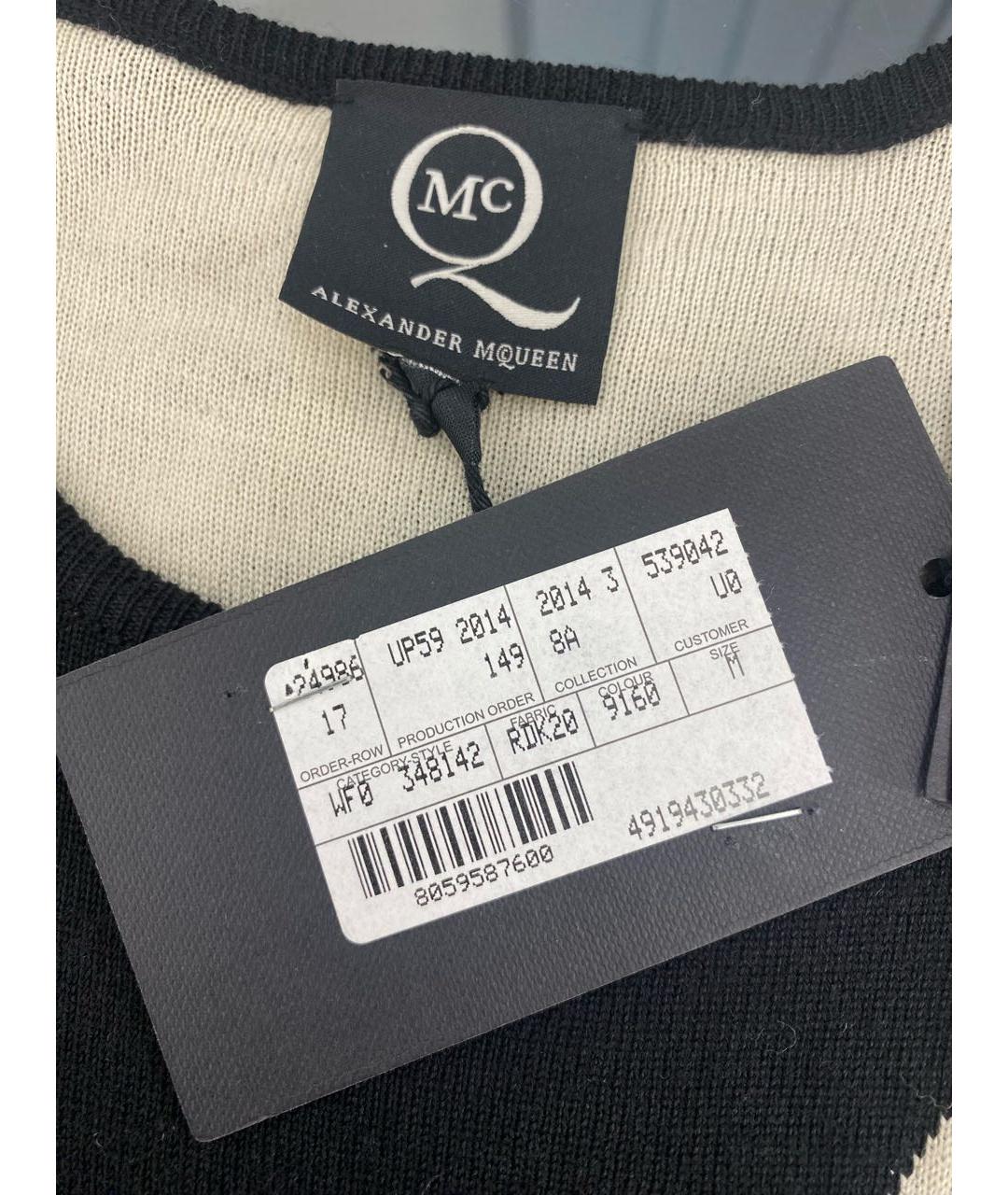 MCQ ALEXANDER MCQUEEN Черное шерстяное повседневное платье, фото 4