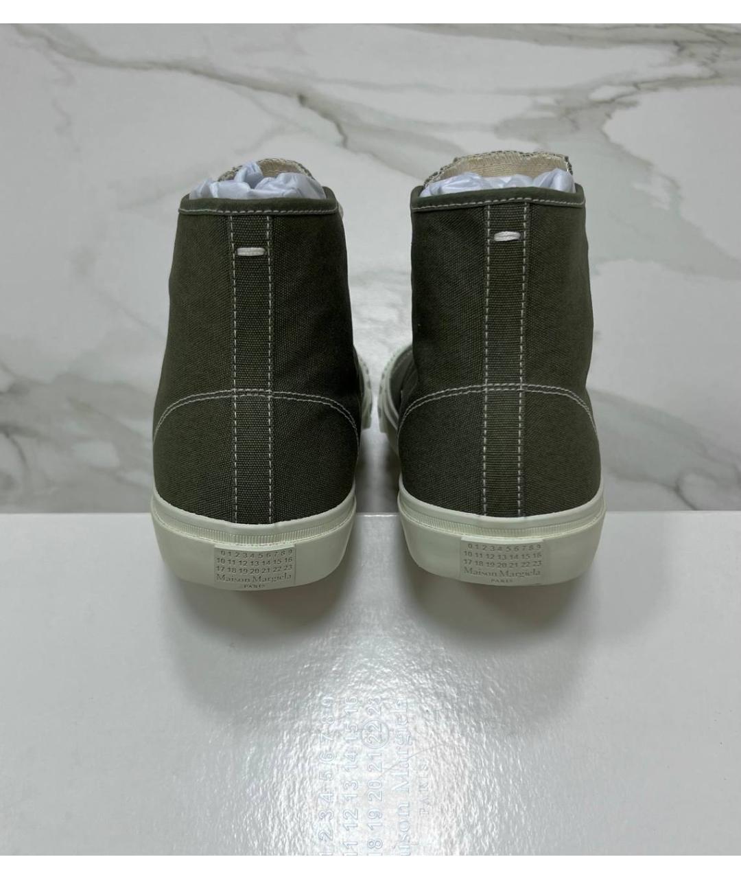 MAISON MARGIELA Зеленые высокие кроссовки / кеды, фото 6