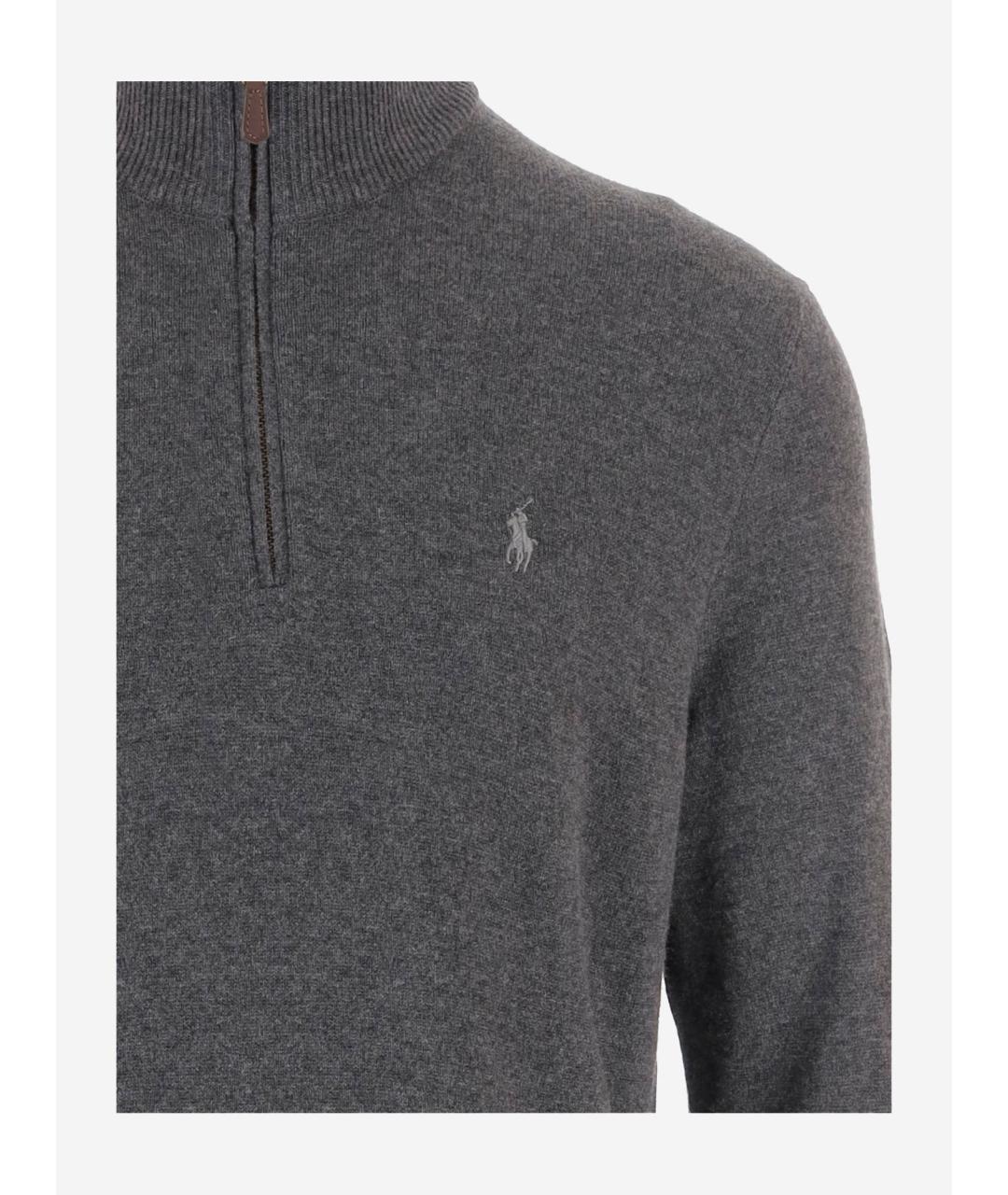 POLO RALPH LAUREN Серый шерстяной джемпер / свитер, фото 3