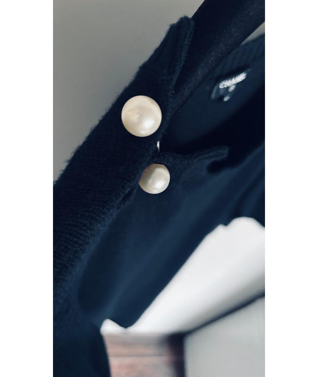 CHANEL Черное кашемировое повседневное платье, фото 4