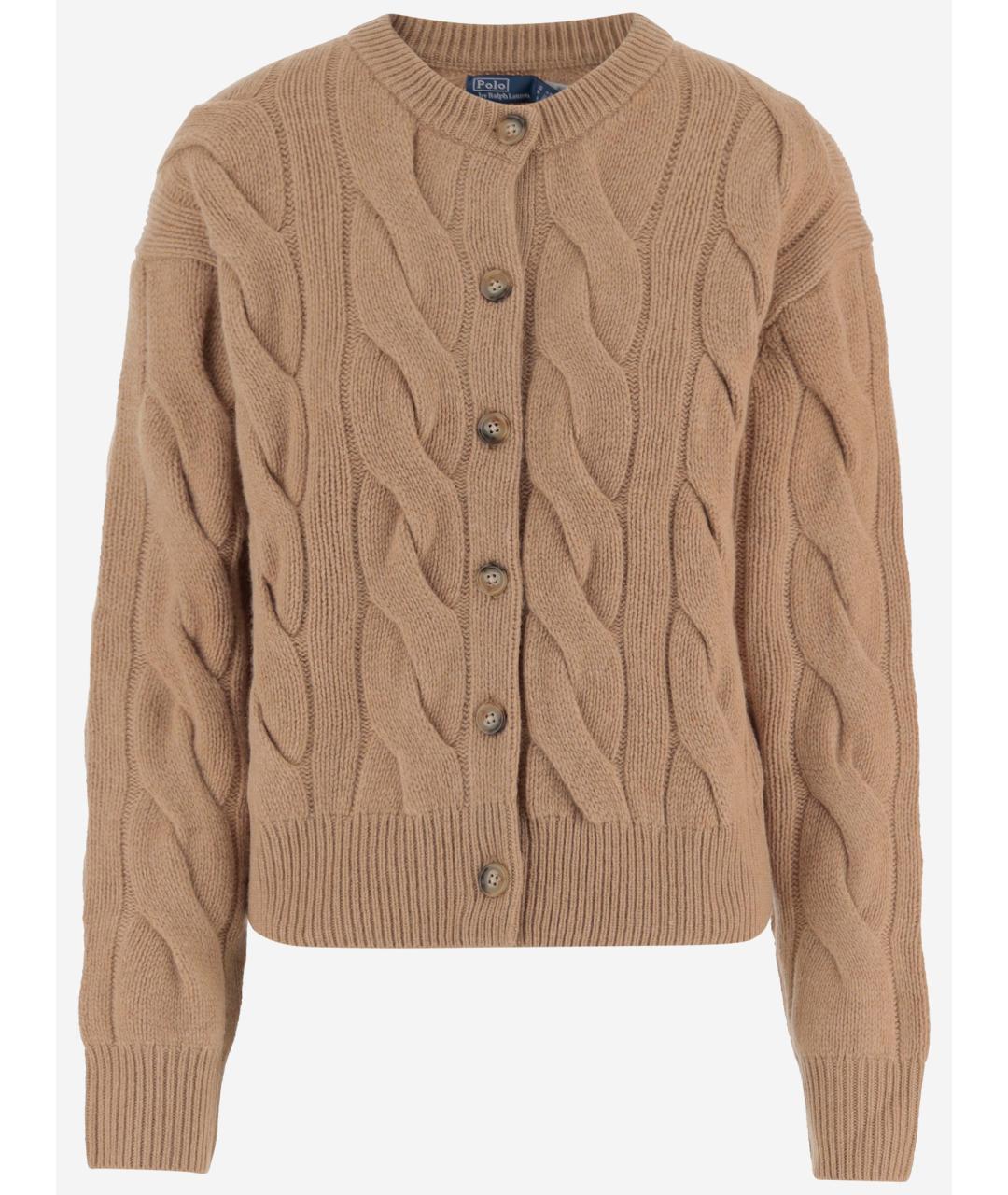 POLO RALPH LAUREN Бежевый шерстяной кардиган, фото 4