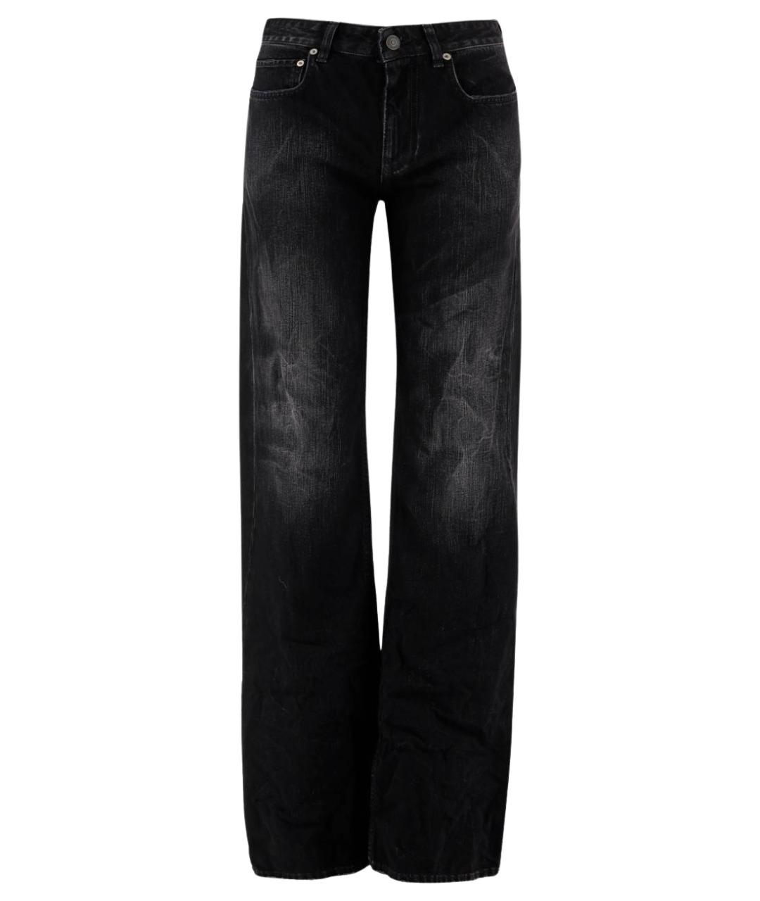 BALENCIAGA Черные хлопковые прямые джинсы, фото 1