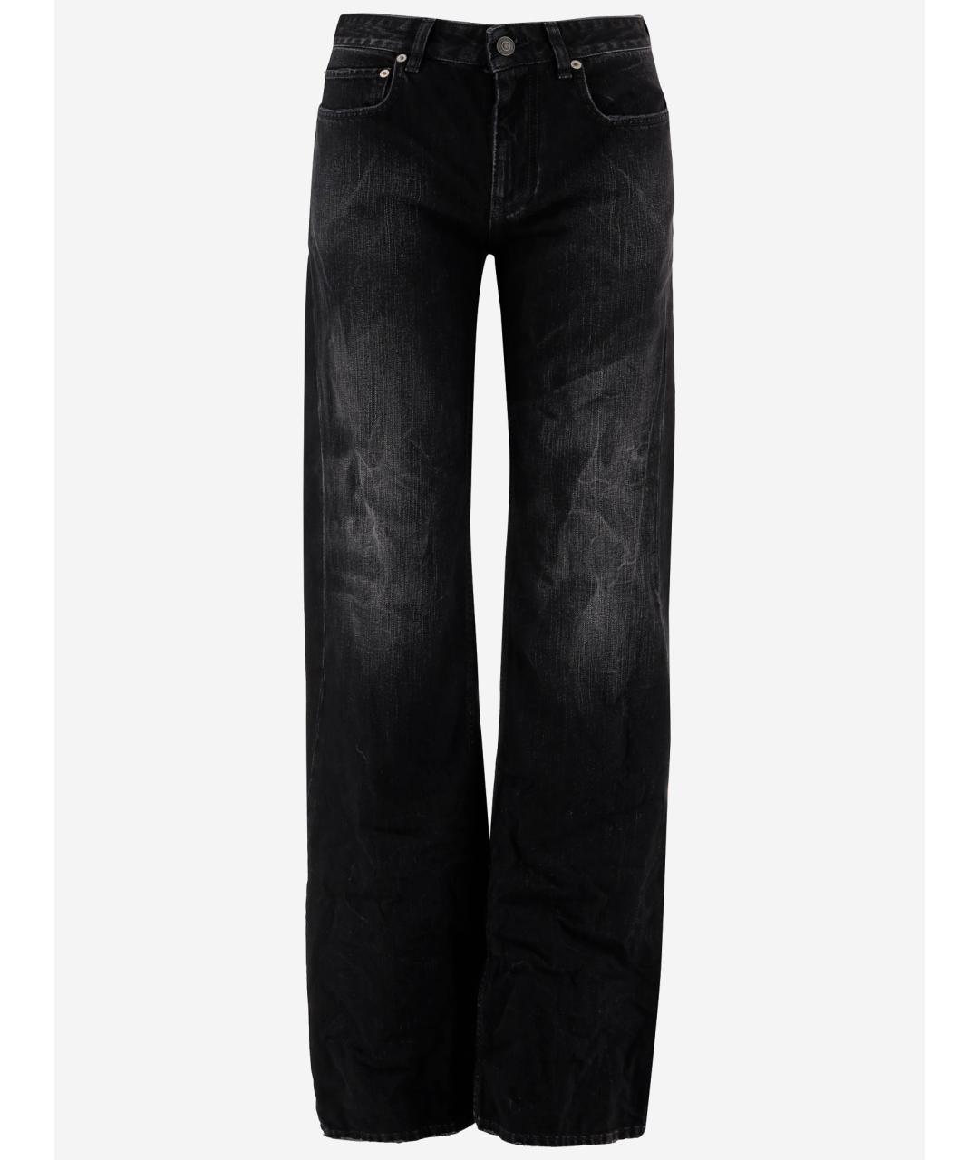 BALENCIAGA Черные хлопковые прямые джинсы, фото 4