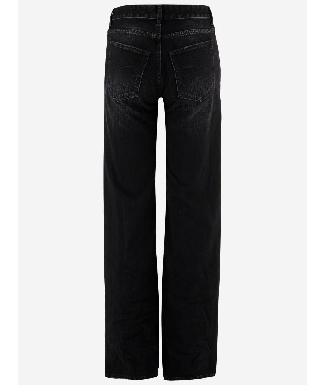 BALENCIAGA Черные хлопковые прямые джинсы, фото 2