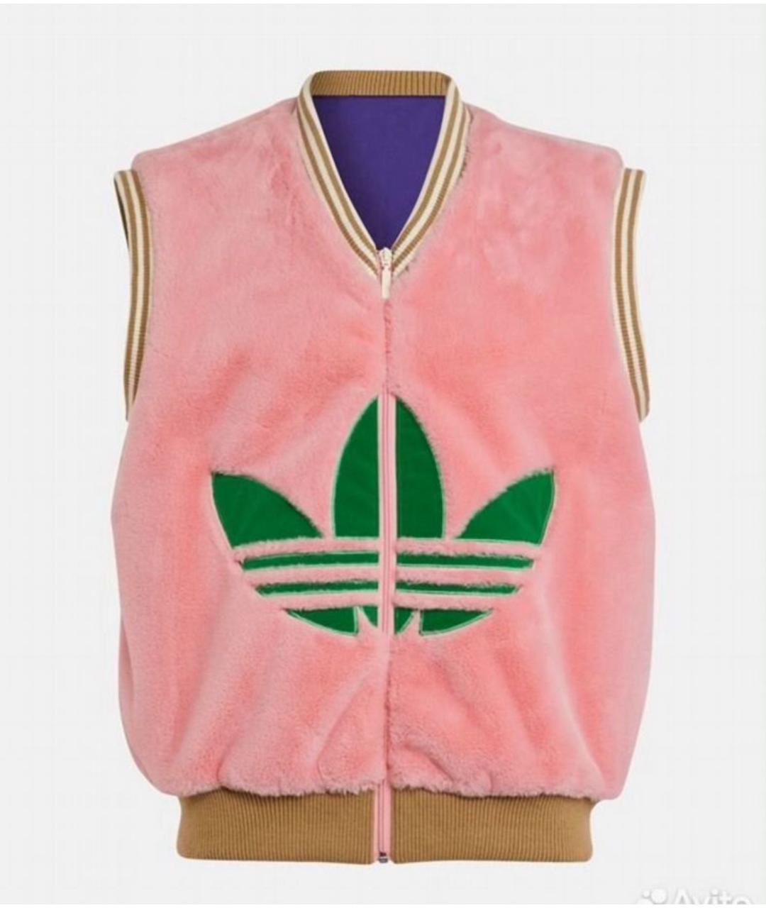 ADIDAS Розовый полиэстеровый жилет, фото 6