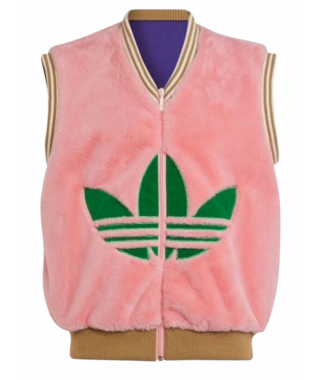 ADIDAS Розовый полиэстеровый жилет, фото 1
