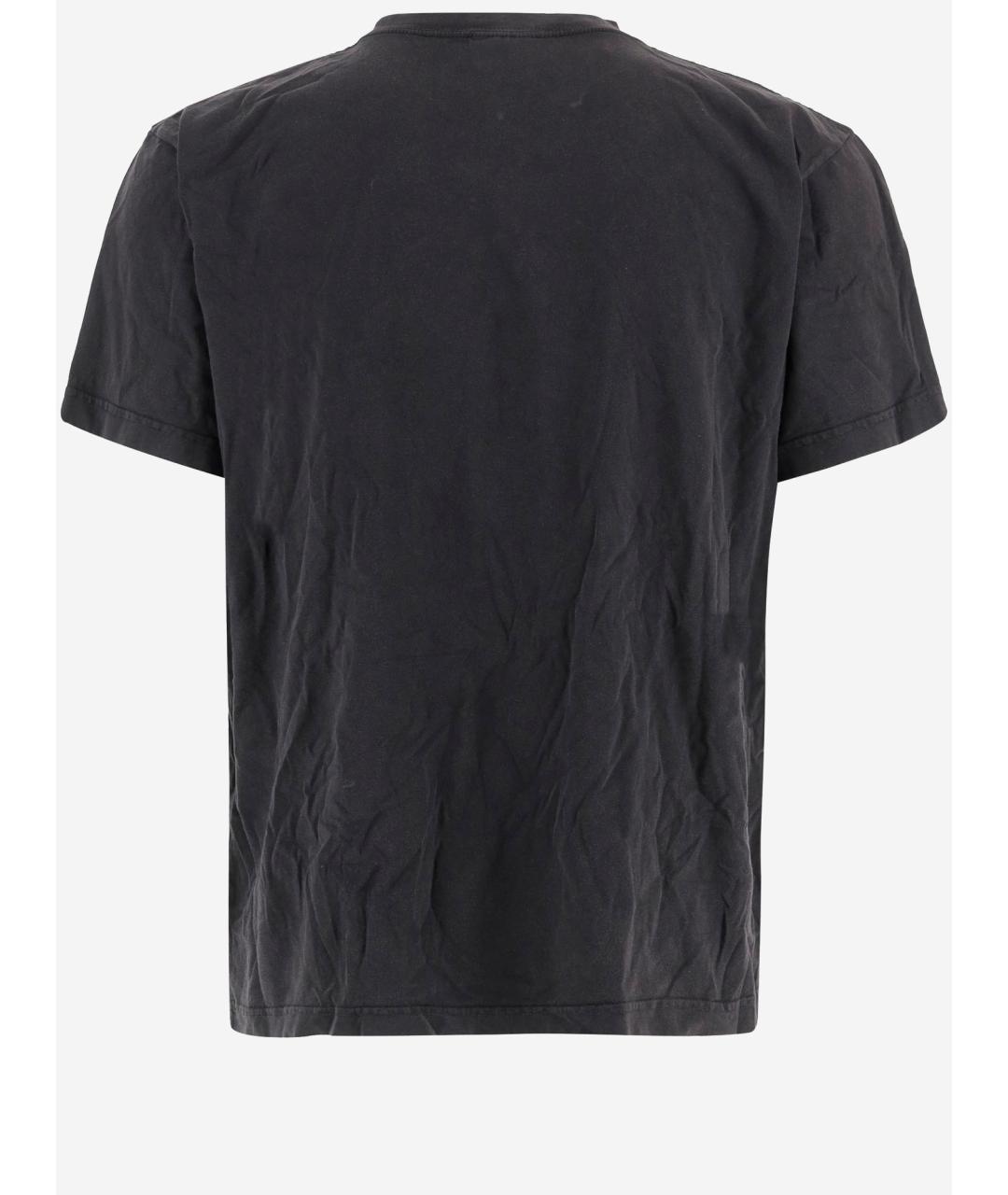 BALENCIAGA Черная хлопковая футболка, фото 2