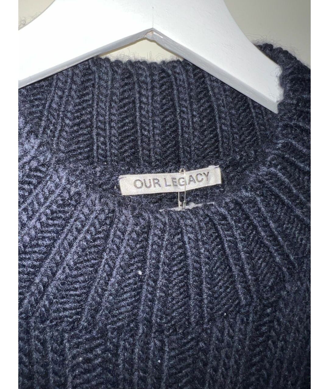 OUR LEGACY Темно-синий шерстяной джемпер / свитер, фото 3