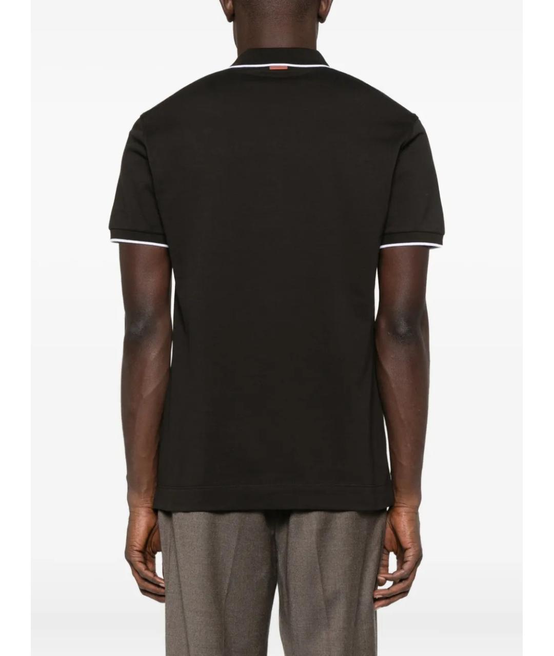 ZEGNA Коричневое поло с коротким рукавом, фото 2