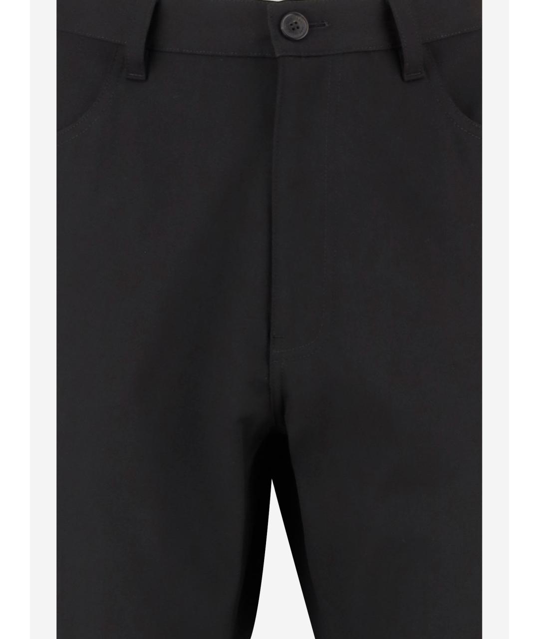 BALENCIAGA Черные хлопковые повседневные брюки, фото 3