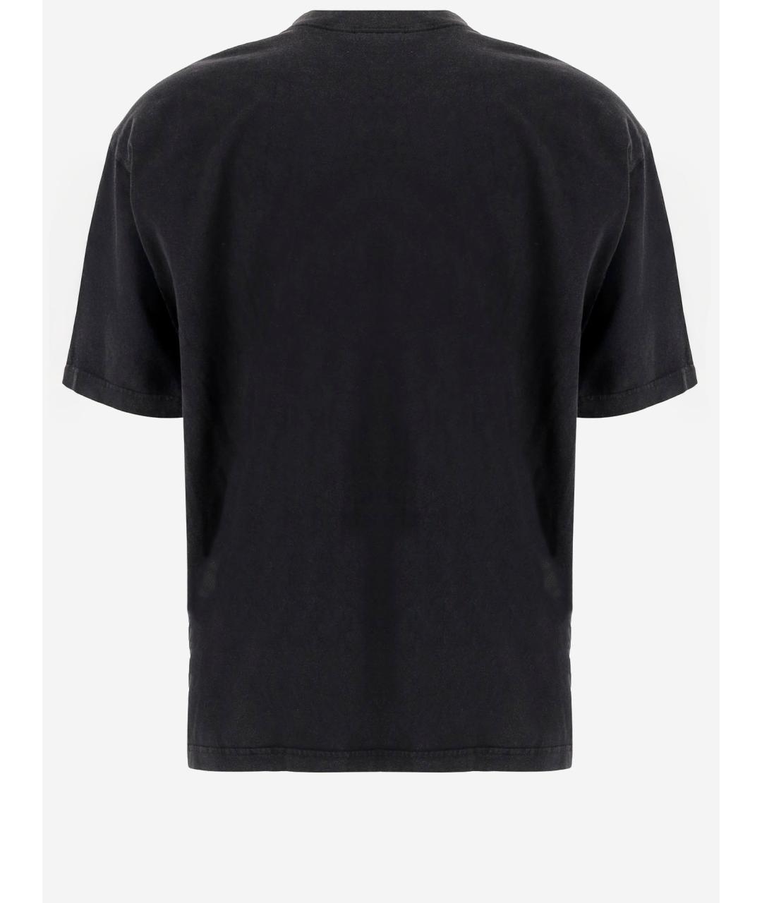 BALENCIAGA Черная хлопковая футболка, фото 2