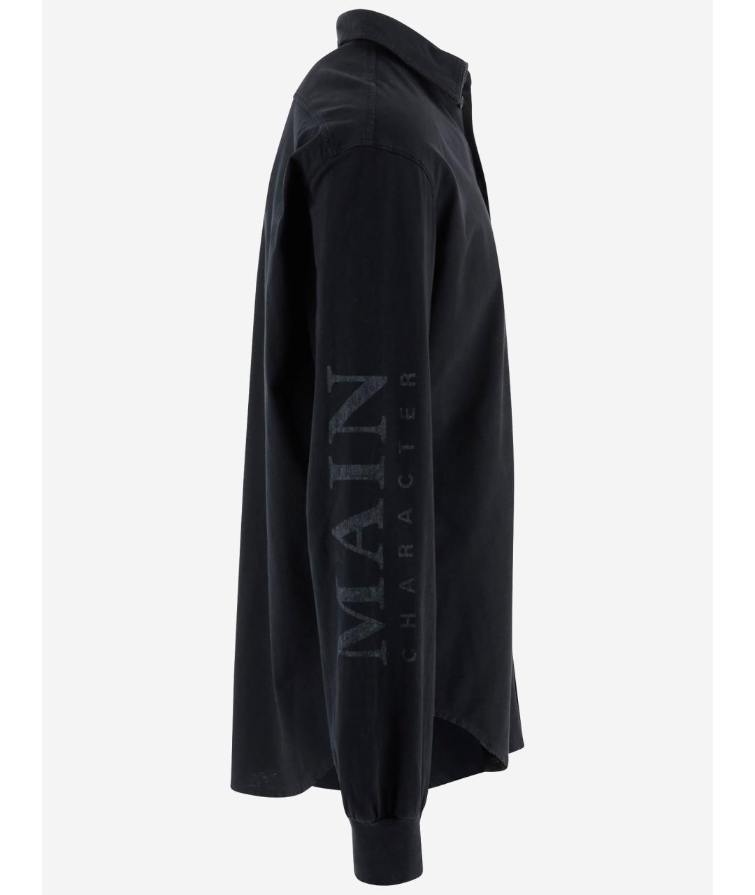 BALENCIAGA Темно-синяя хлопковая кэжуал рубашка, фото 2