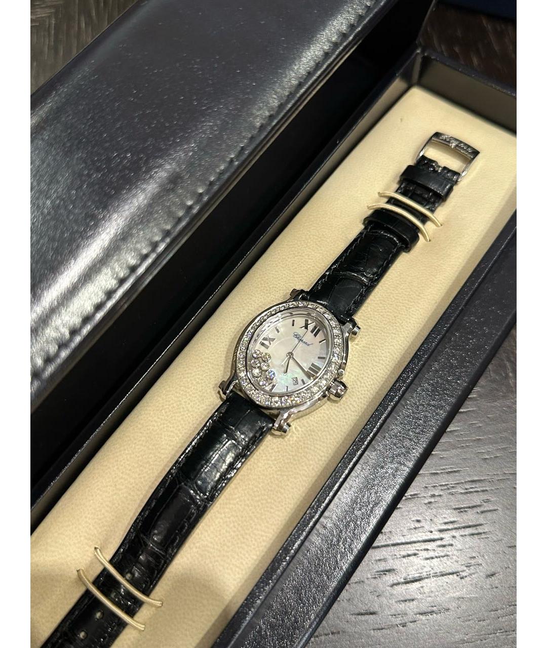 CHOPARD Черные часы из белого золота, фото 4