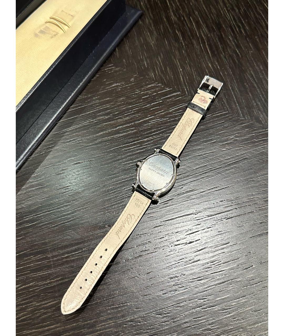 CHOPARD Черные часы из белого золота, фото 3