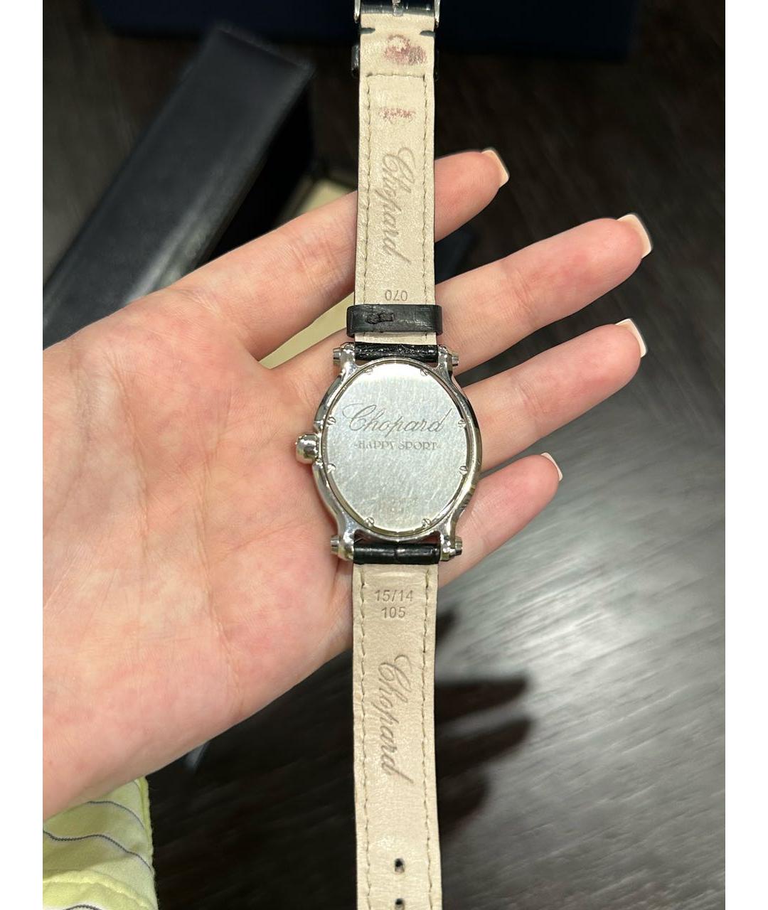 CHOPARD Черные часы из белого золота, фото 2