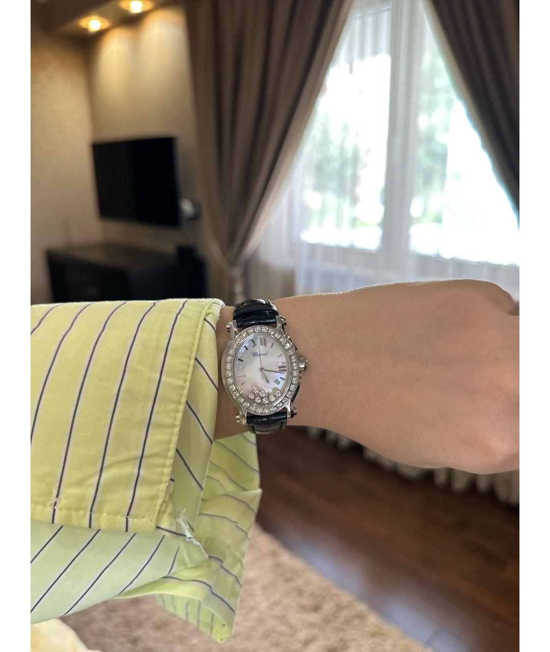 CHOPARD Черные часы из белого золота, фото 7