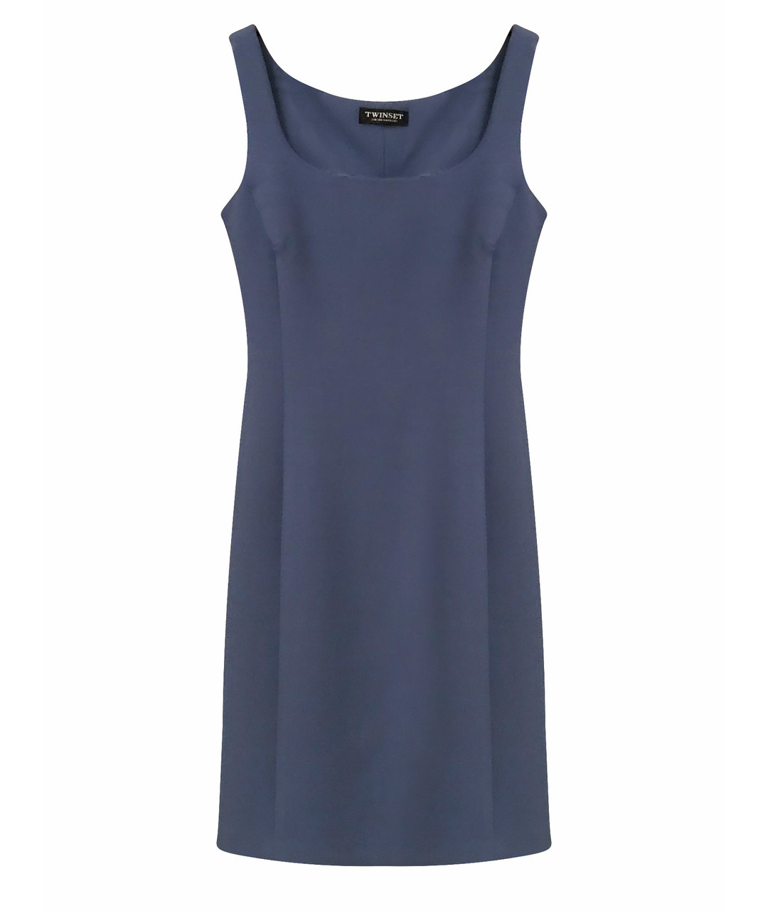 TWIN-SET Голубое шерстяное повседневное платье, фото 1