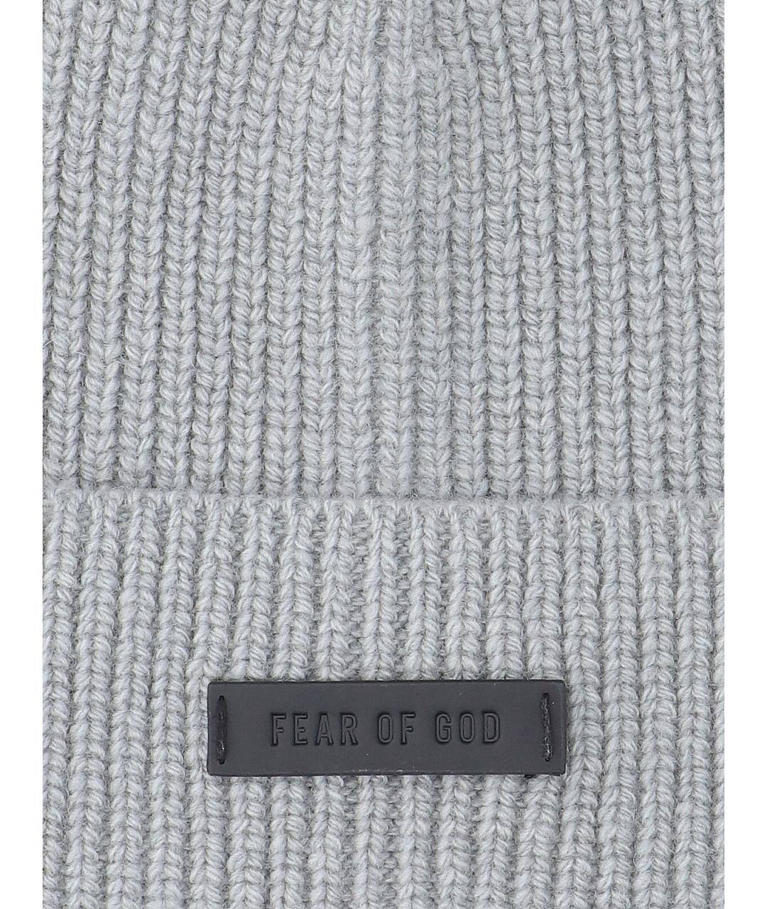 FEAR OF GOD Серая шерстяная шапка, фото 3