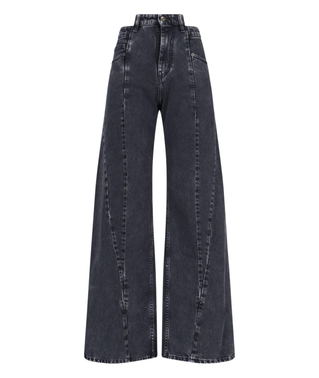 MAISON MARGIELA Черные хлопковые прямые джинсы, фото 1