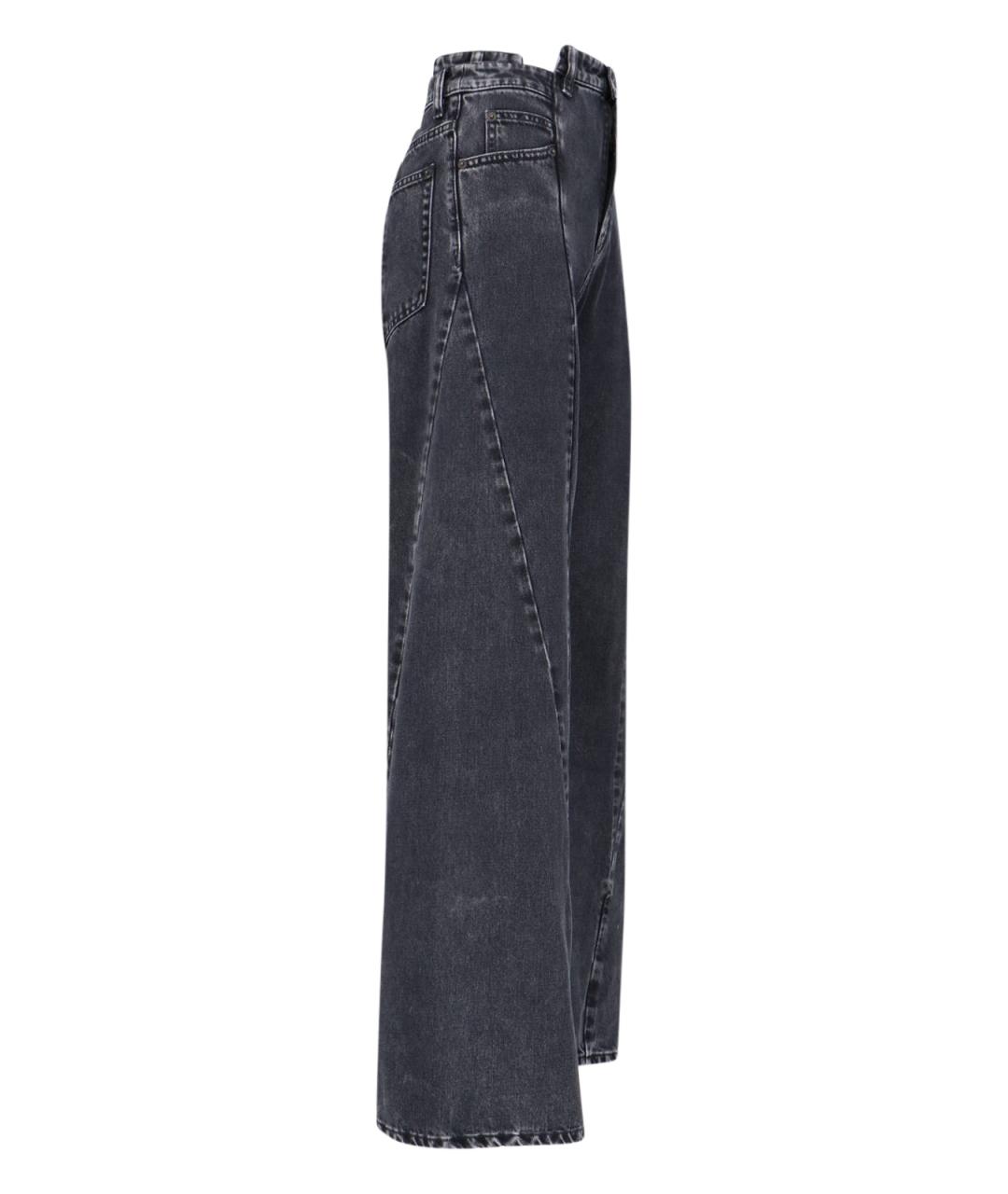 MAISON MARGIELA Черные хлопковые прямые джинсы, фото 3