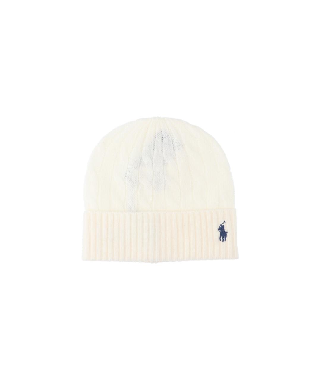 POLO RALPH LAUREN Белая шерстяная шапка, фото 1