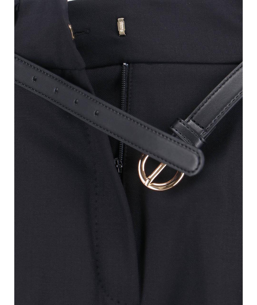 MAX MARA Черные шерстяные прямые брюки, фото 5