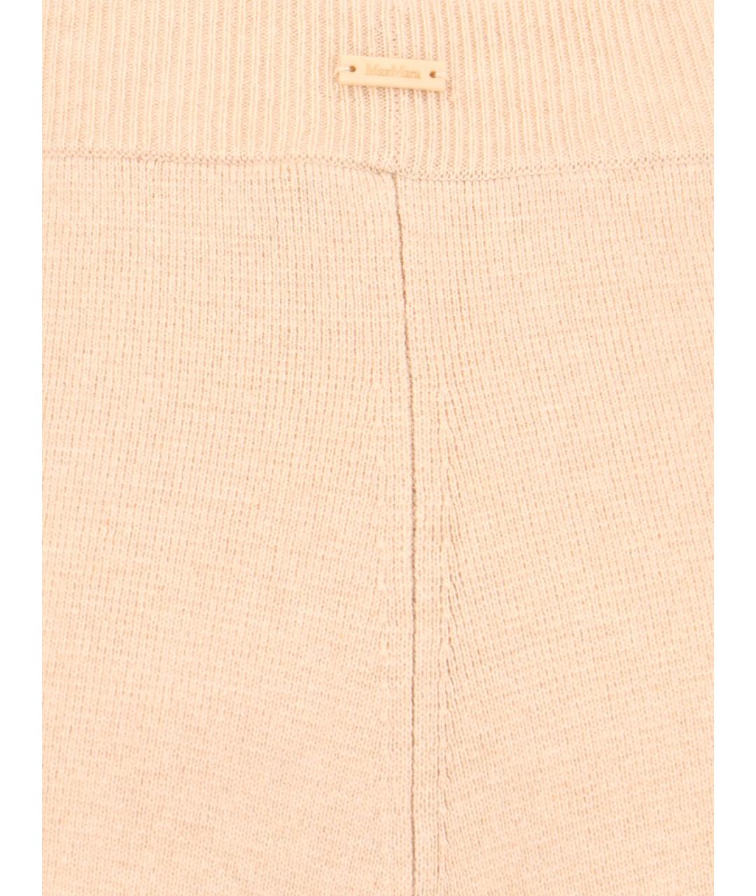 MAX MARA Бежевые шерстяные прямые брюки, фото 5