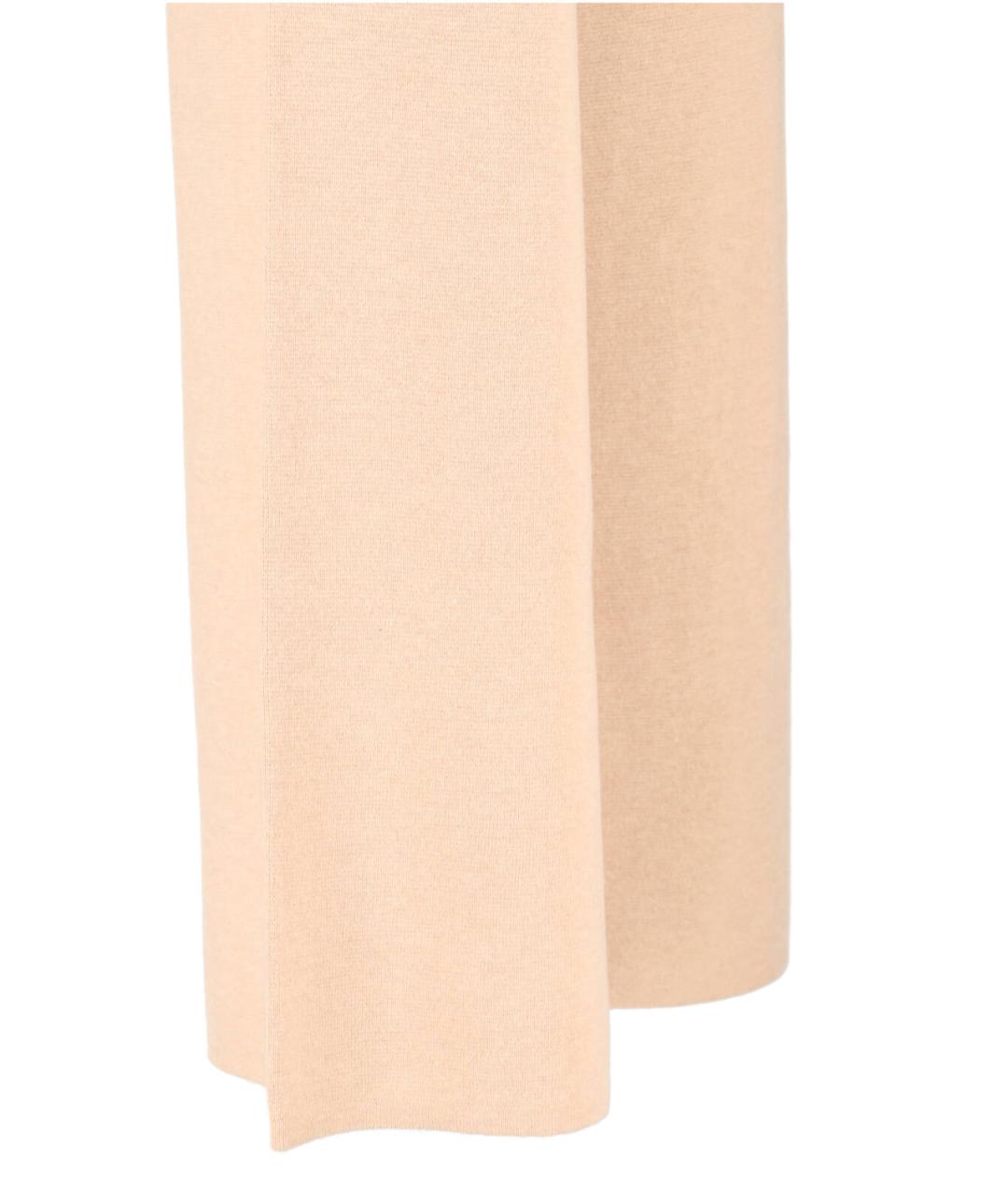 MAX MARA Бежевые шерстяные прямые брюки, фото 4
