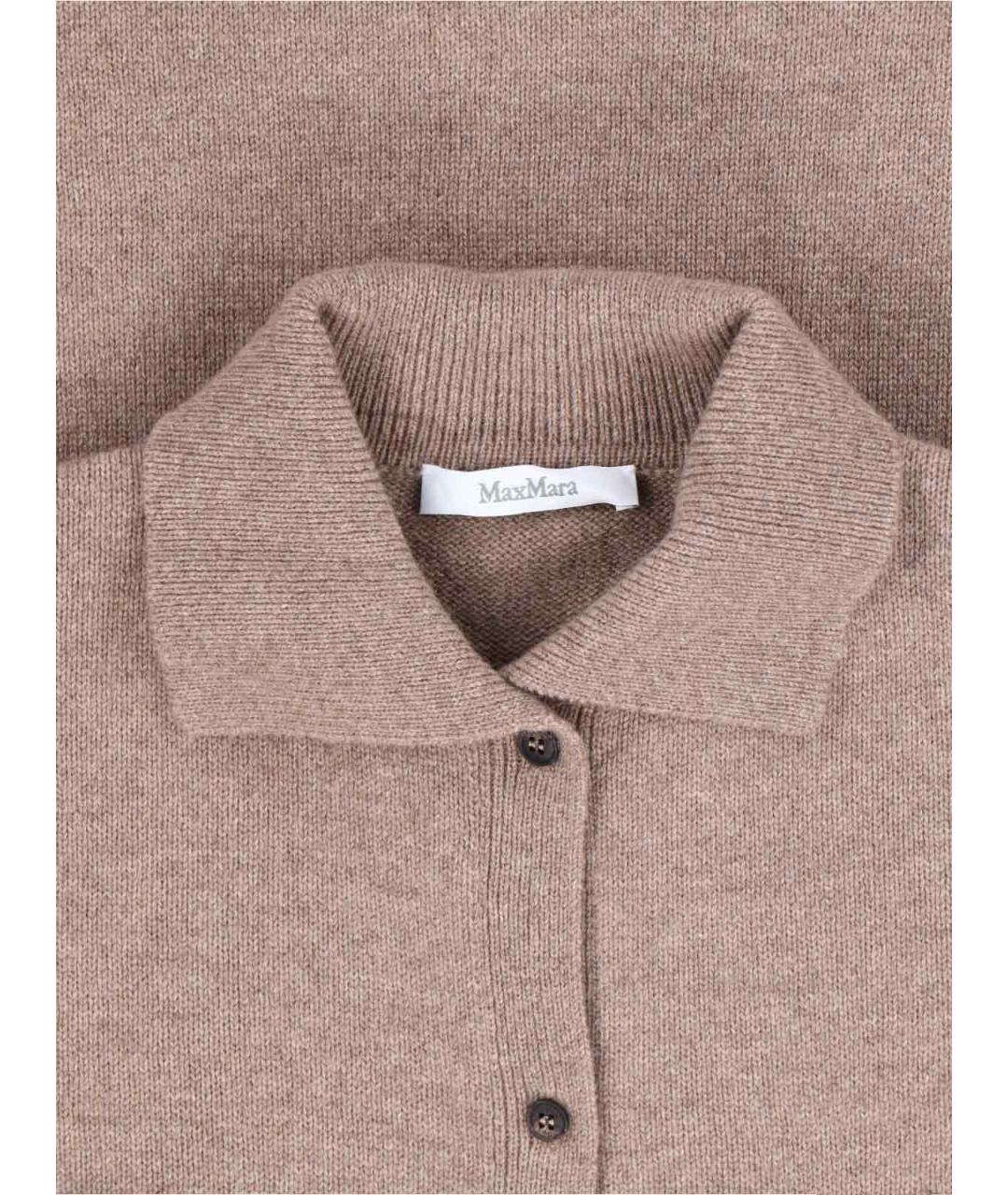 MAX MARA Коричневый кашемировый кардиган, фото 3