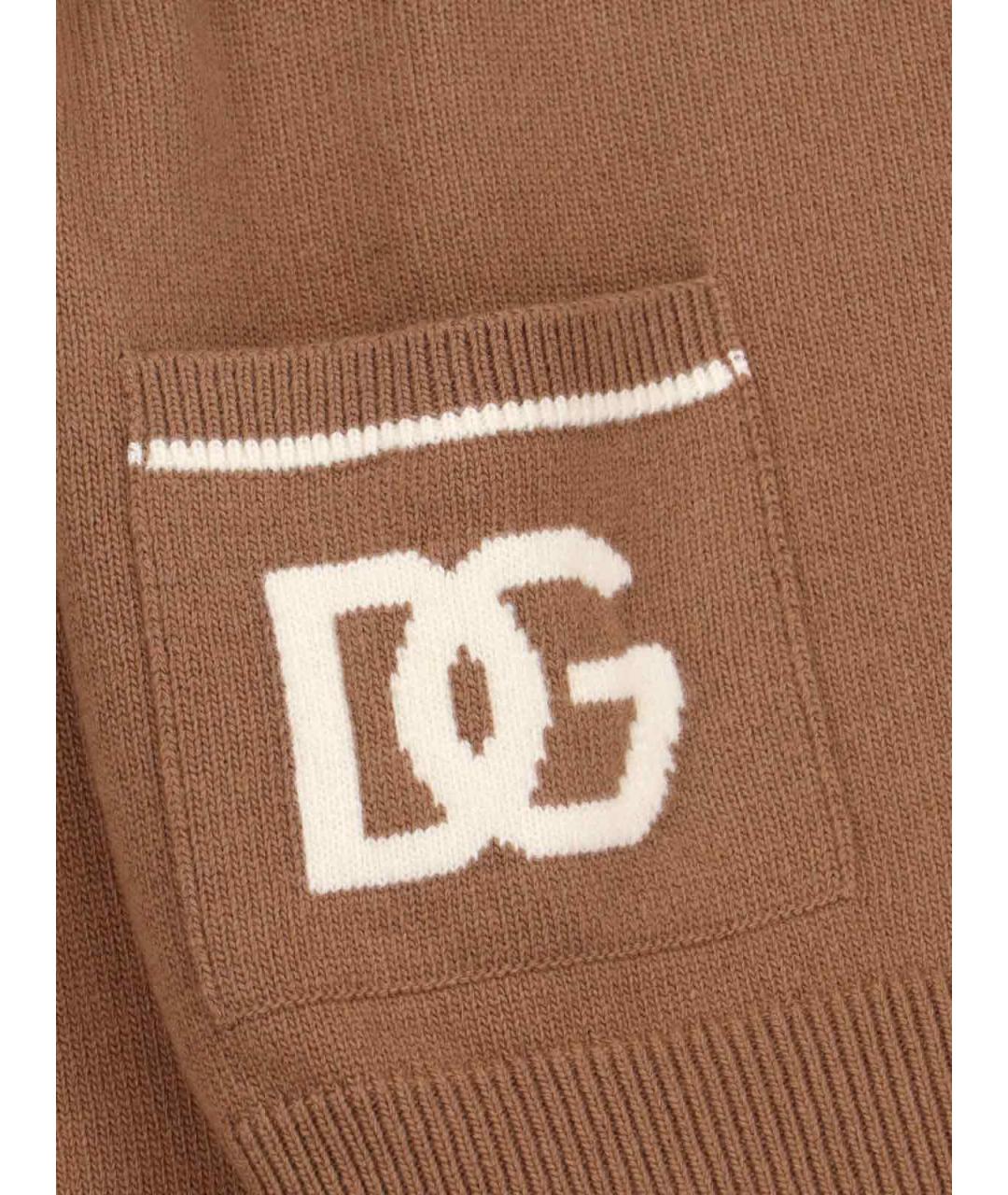 DOLCE&GABBANA Коричневый шерстяной кардиган, фото 4