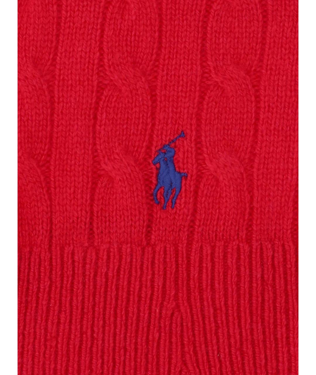 POLO RALPH LAUREN Красная шерстяная шапка, фото 3