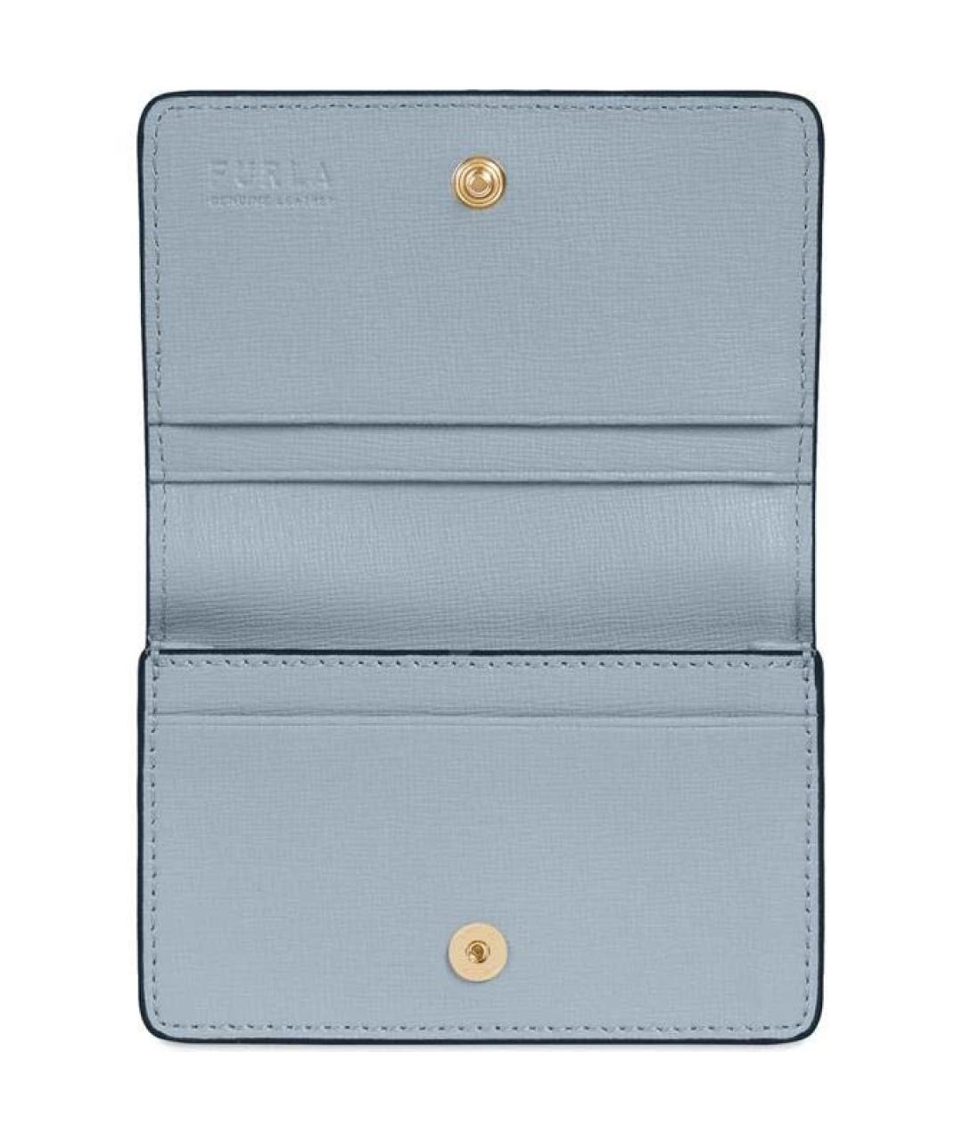 FURLA Голубой кожаный кошелек, фото 3